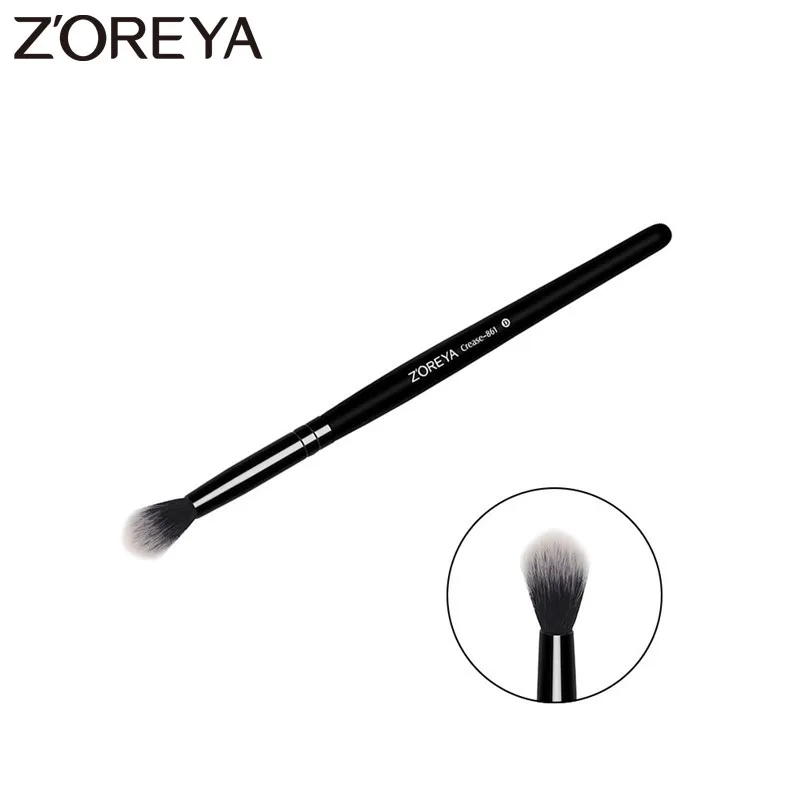 ZOREYA Marke Professionelle Schwarz Falte Machen Up Pinsel Feine Synthetische Fasern Mit Holzgriff Schönheit Gesicht Make-Up-Tools