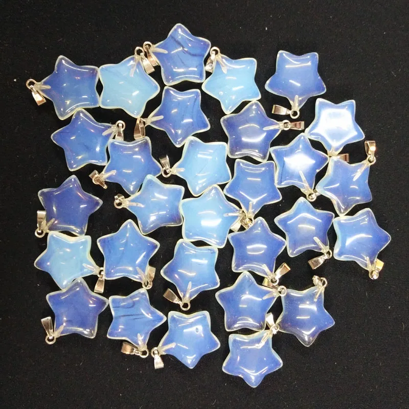Wholesale 50pcs/lot fashion good quality opal stone five star charms pendants for DIY  jewelry making  50pcs/lot  free shipping