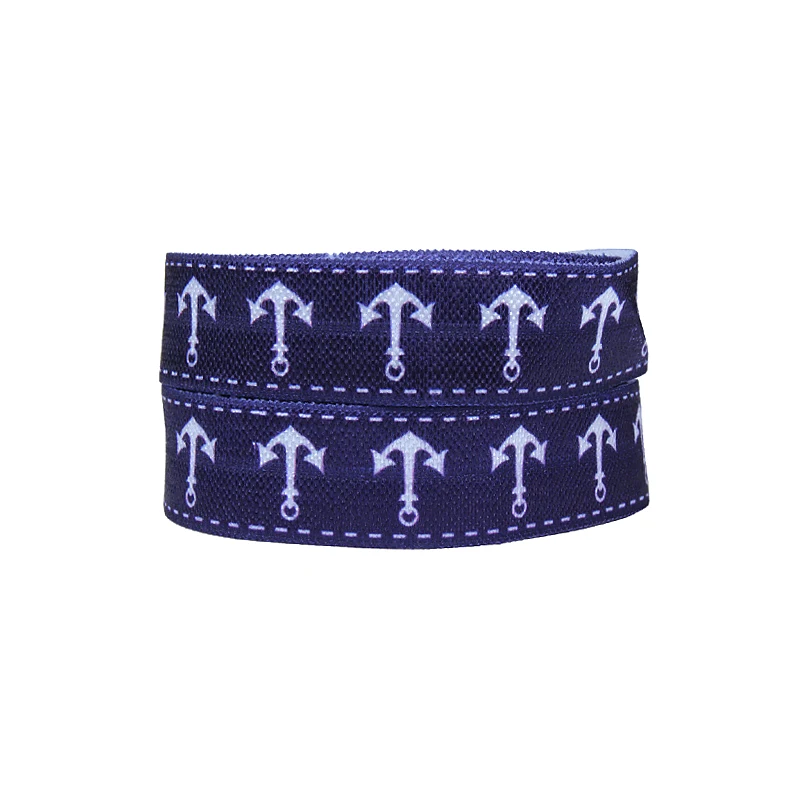 

FLRA ElasticWholesale blue anchor fold over elastic ribbon