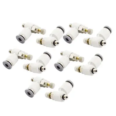 

10Pcs SL4-05 5mm Male Thread 4mm Tube Pneumatic Flow Control Valves