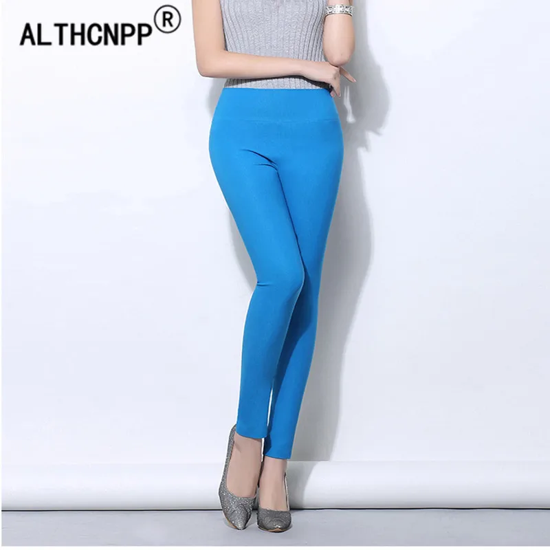 Plus Size S-6XL Candy Color Women Leggings Leginsy Damskie Summer Leggins Elasticity High Waist Shiny Leggings Sexy Pencil Pants