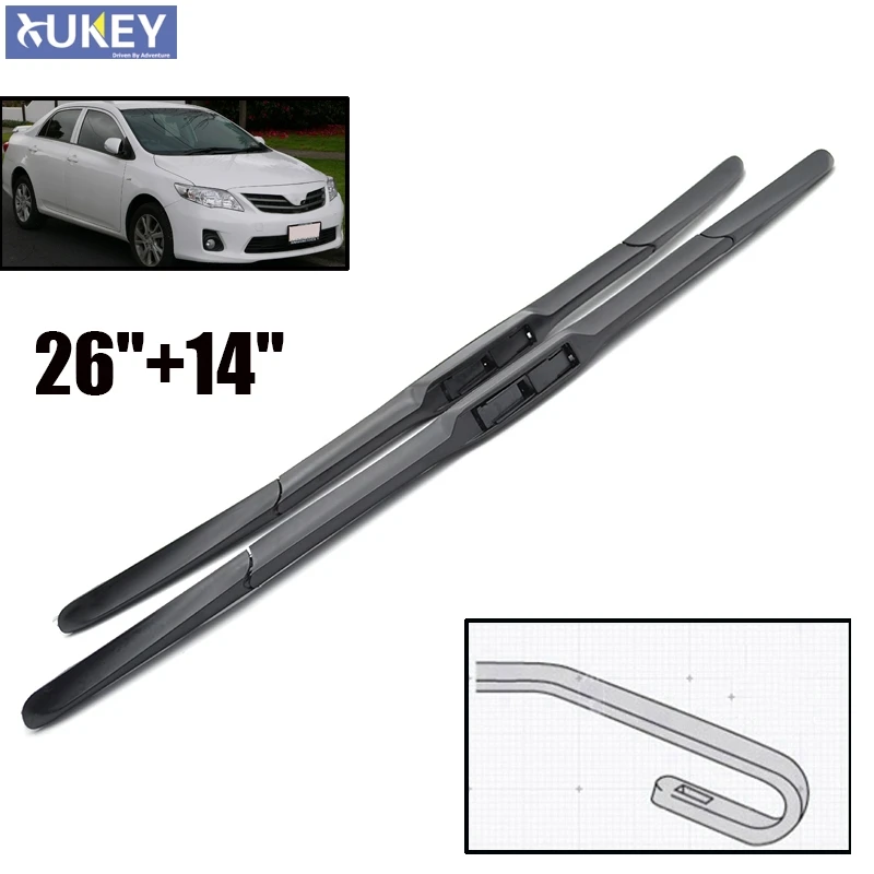 

Misima Windshield Windscreen Wiper Blades For Toyota Corolla 2007-2013 3 Section Front Window Wiper 2008 2009 2010 2011 2012