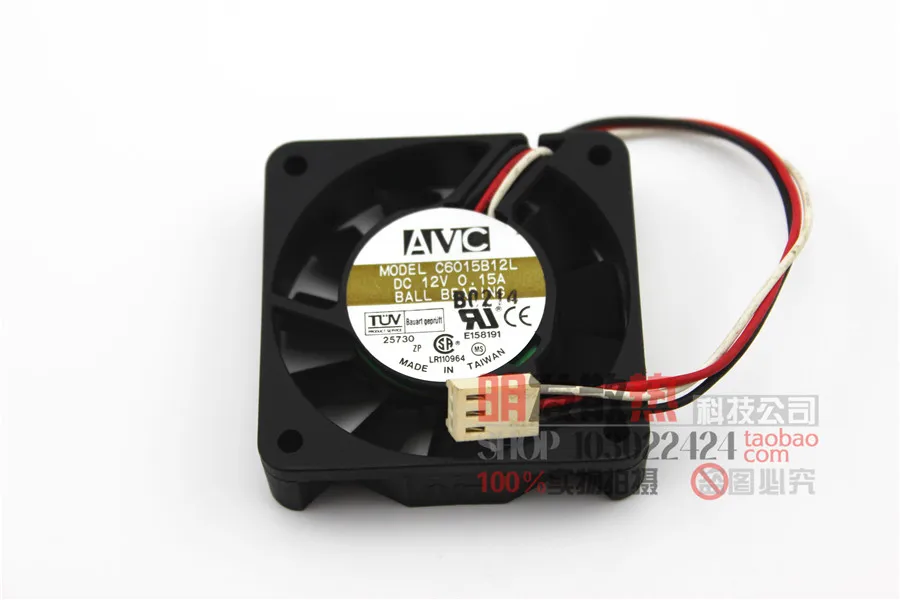 Original 6015 C6015B12L DC12V 0.15A CPU cooling fan 60 * 60 * 15MM