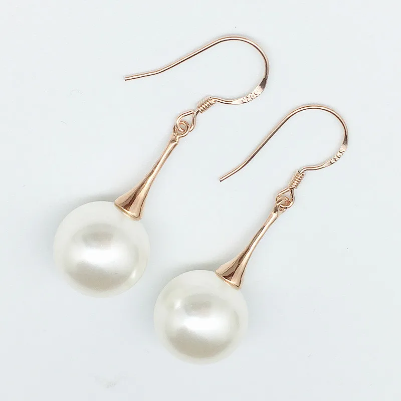 

Earrings for women 2019 silver earrings korean earrings Shell pearl has eardrop Designer earrings long earrings Rose gold