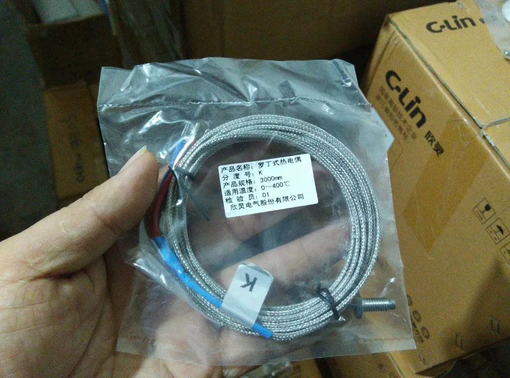 

Brand new original authentic C-Lin WRNT-02 (K type) line length 3 meters Luo type thermocouple