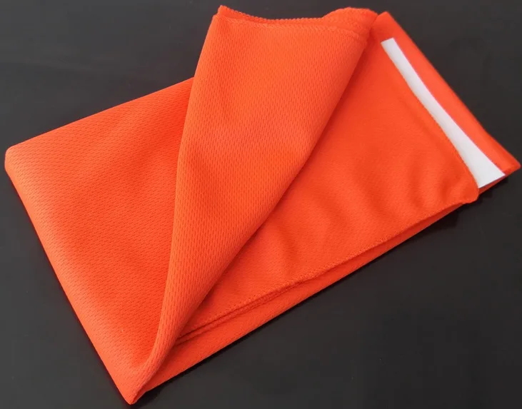 10Pcs Orange 85*35cm  Ice Towel Cooling Towel Breathable  Ice Towel Outdoor Summer Cold Towel