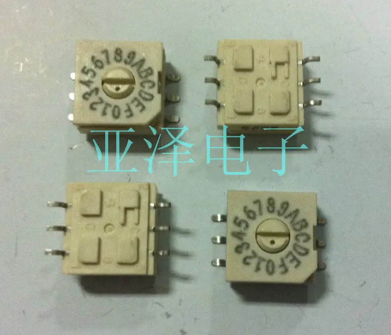 2pcs/lot American GRAYHILL rotary switch, 16 bit rotary 0-F dial code switch, code switch, 94HAB16WR positive code