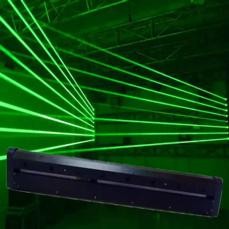 Rough beam single red green eight eyes beam scanning 8 head 8 hole moving head laser laser lamp KTV bar Wedding Show