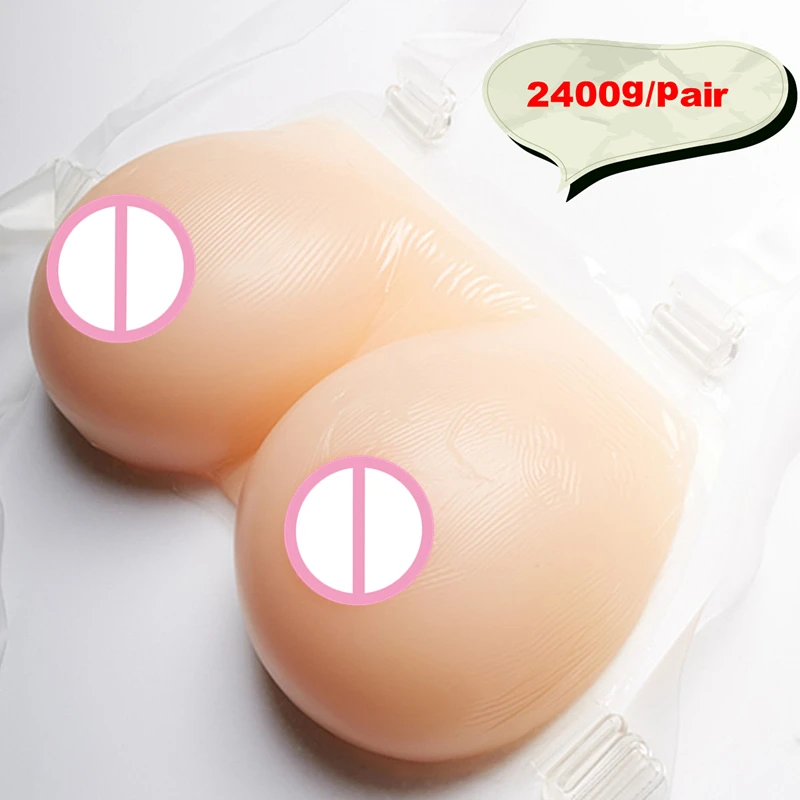 

2400g F cup Top Quality Realistic touch Feeling Adhesive Simulation Silicone Breast Forms Realistic Boobs for Crossdress