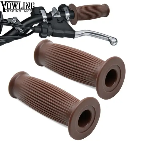 7/8 22mm 핸들 바 레트로 고무 오토바이 자전거 빈티지 콜라 병 손 그립 혼다 VT 1100C2 그림자 GL1500 SE1 CBR650 F