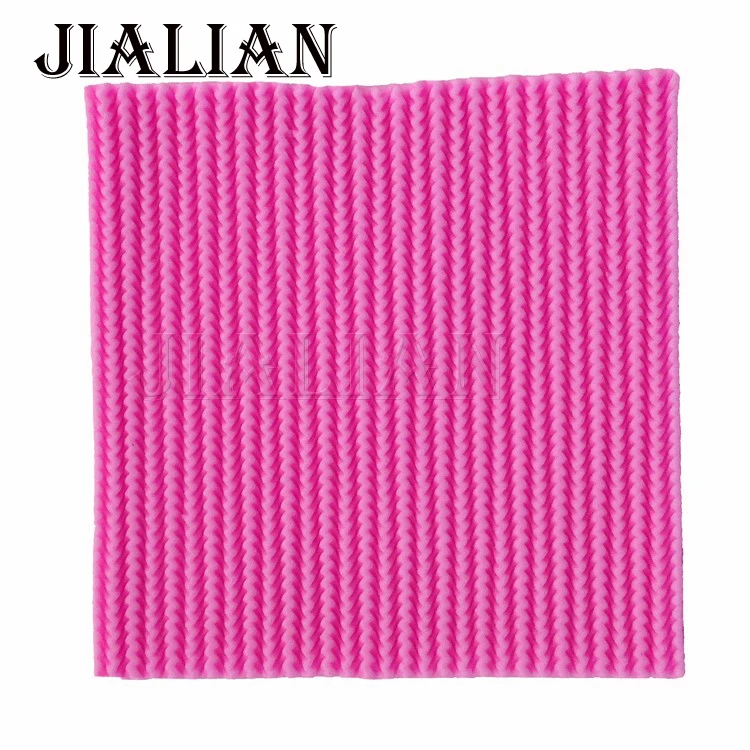 Silicone Mold DIY Needle knitting wool texture lace Fondant Cake tools Decorating Polymer Clay Resin Candy Sculpey T0767