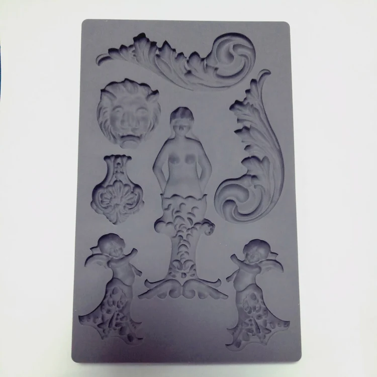 Mermaid, lion, vase, angel, plant foliage silicone fandont mold Silica gel moulds Chocolate molds candy mould cake baking tools