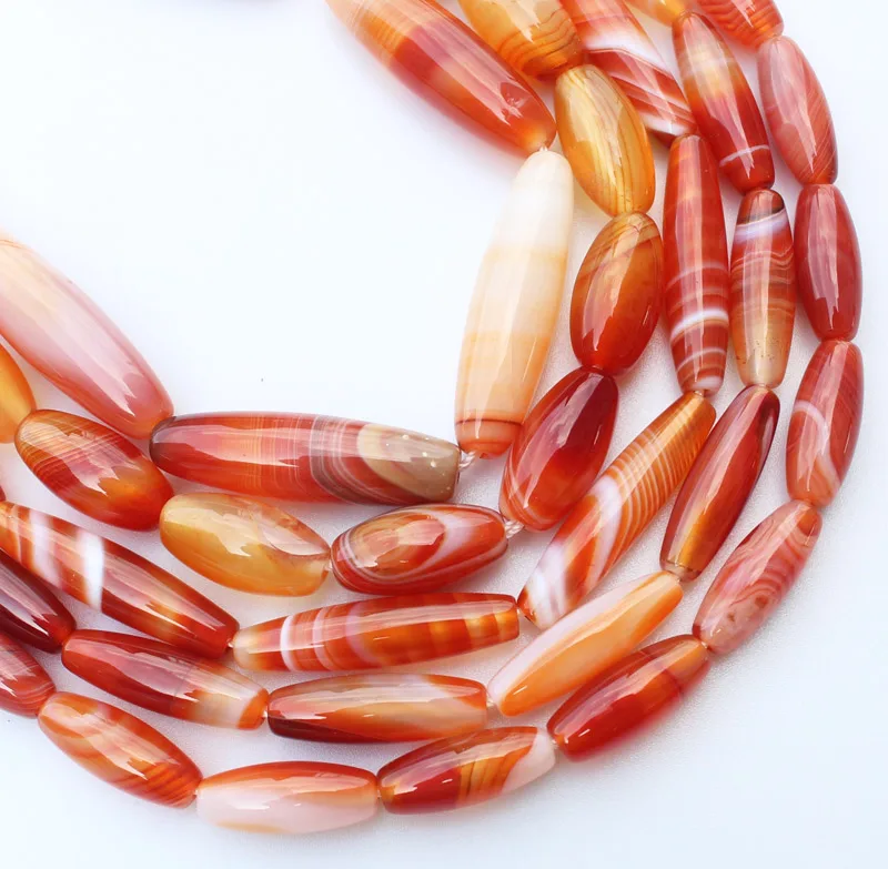 

Red Stripe Agate Oval shape Beads , 15inch per strand 4-30mm , For DIY Jewelry Making