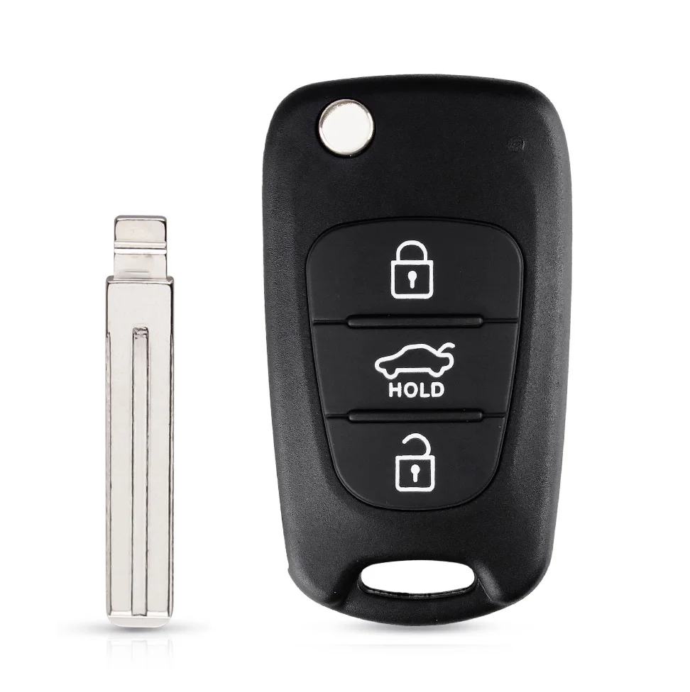 KEYYOU For Hyundai Avante I30 IX35 Kia K2 K5 Sorento Sportage 3 Buttons Flip Folding Remote Car Key Shell Cover Case