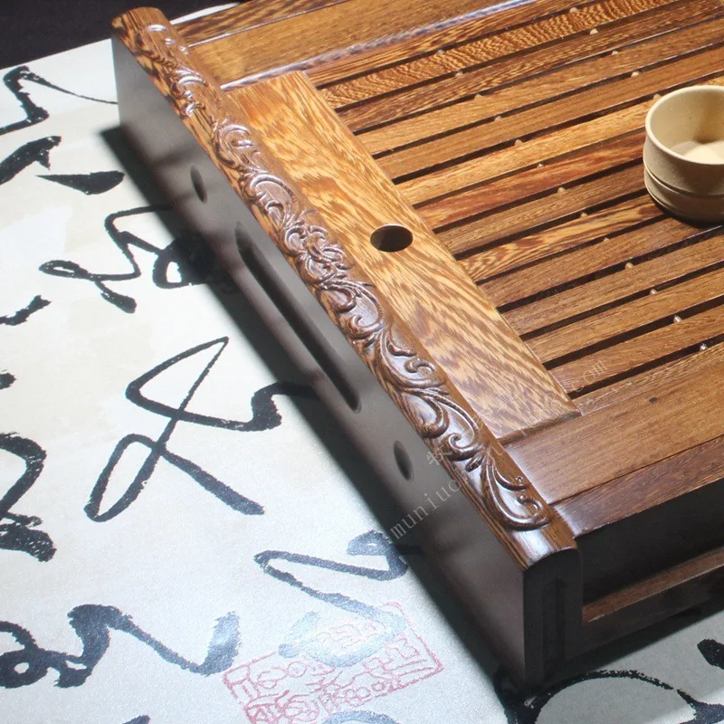 A number of high-grade wooden tray straight 58*40*7 gift tea set all felicitous wish of making money mixed batch