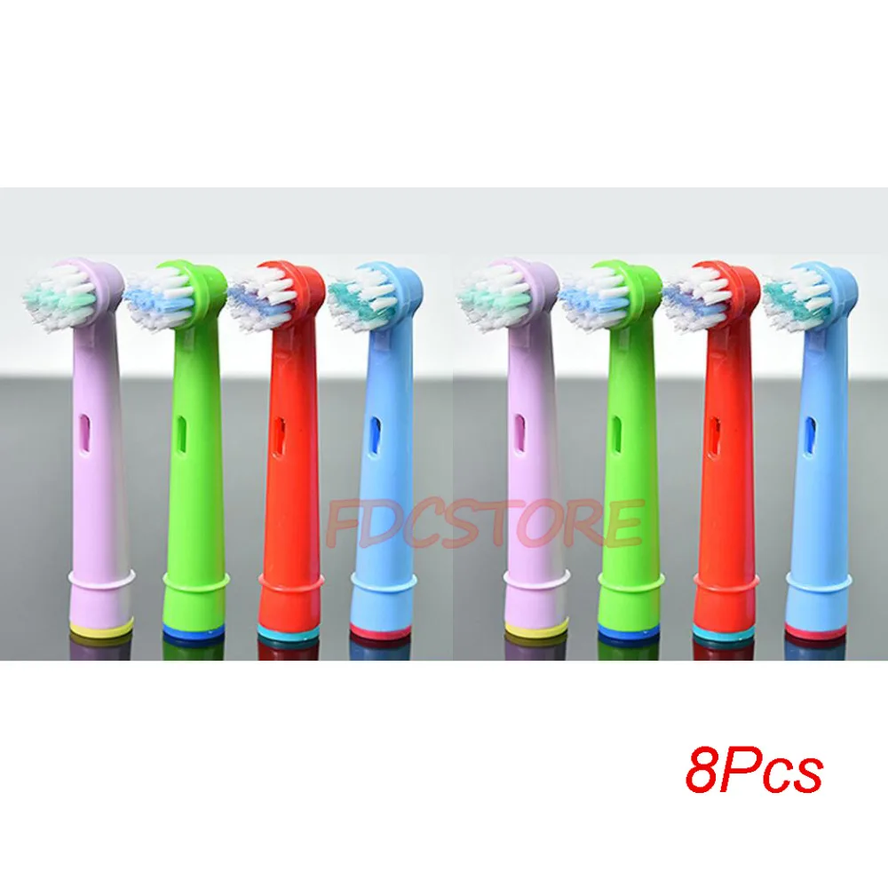 8pcs Replacement Children kids Brush Heads for Oral B D19 OC18 D811 D9525 D9511 D25 D30 Princess /Car /Mickey Tooth Brush Heads