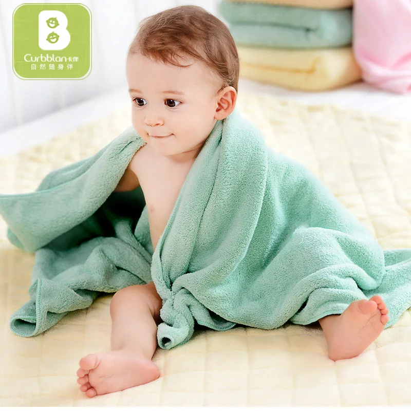 Curbblan Baby Bath Towel Children Newborn Bath Towels Muslin Washcloth Microfiber Very Soft Skincare Towels 70*150cm Babies