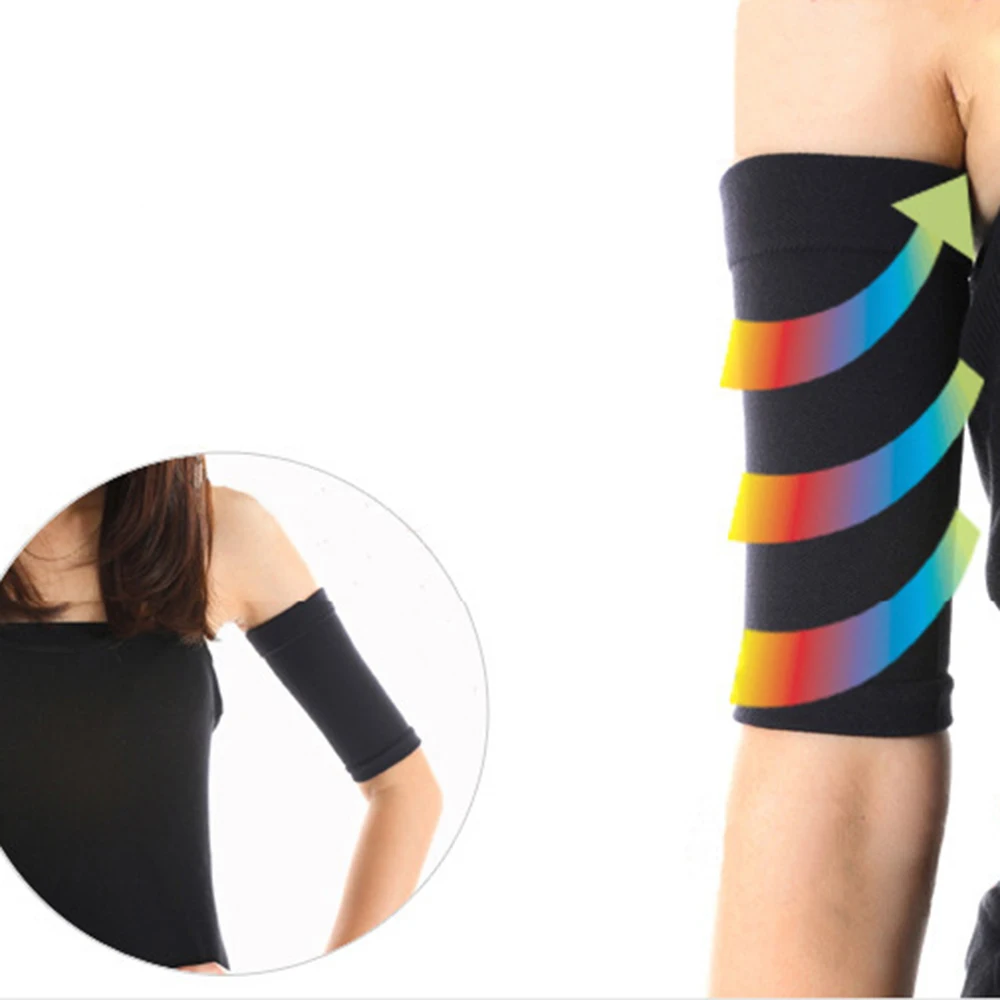 KLV 1Pair Arm Slimming Compression Shaper Helps Tone Shape Upper Arms Sleeve Body Women Summer Sunscreen Slim Arms Sleeve