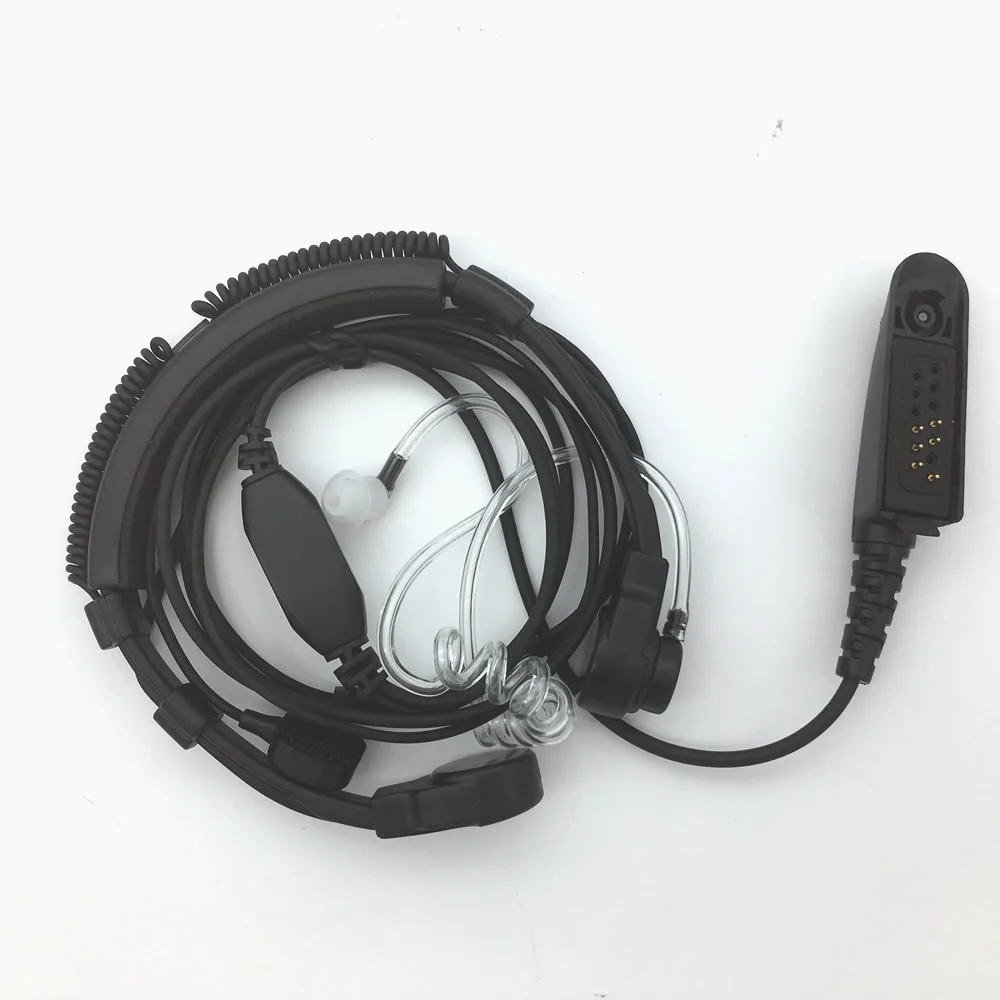 Adjustable Throat Mic Finger PTT Earpiece For Motorola For GP328 GP338 GP340 GP380 Two Way Radio Walkie Talkie Wholesale