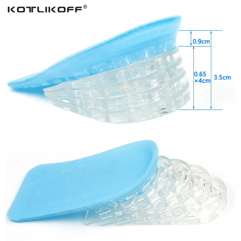 

Силиконовый гель, увеличивающие рост стельки, увеличивающие рост, стельки, подошвы для обуви, 0,9-3,5 см, регулируемая высота обуви, стельки для ног, унисекс