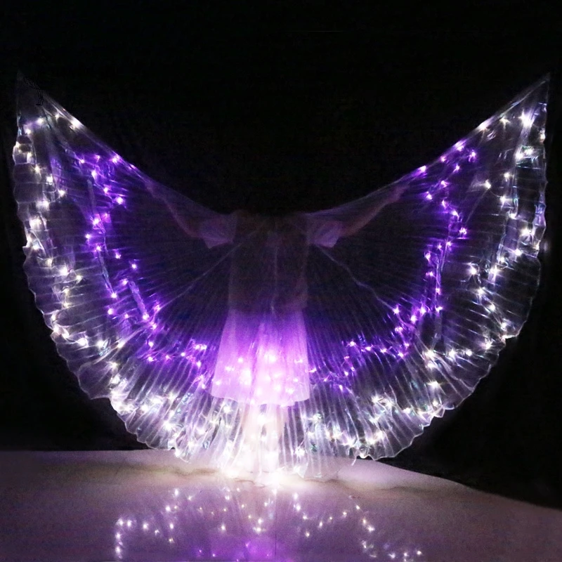 Women Belly dance LED Wings Colorful LED ISIS Wings Adult bellydance Professional Accessory Belly Dancing LED Wings No Sticks