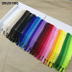 5pcs 3# 20CM/25CM 24 Colors lace Nylon Coil Zippers DIY Tailor Sewing Tools Garment Accessories cremalleras costura