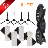 1*Main Brush+4*dust HEPA Filter+4*Side Brush for ILIFE A4s A40 Robot Vacuum Cleaner accessories Parts