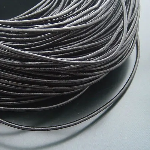 

Free Shipping 40meters/lot Wholesale DIY Accessory 2mm Black Cow Leather String Genuine Leather String Good Jewelry FindingsDS29