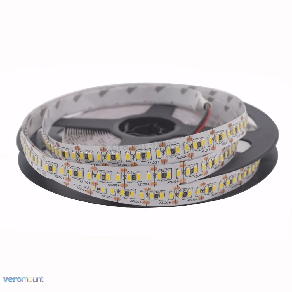 Supper Bright 5M SMD 1200LEDS 12V 24V 3014 LED Strip 12-14LM/LED Gold Line LED Ribbon Tape Light Cool White Warm White