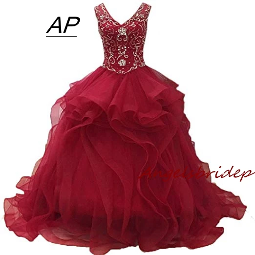 

ANGELSBRIDEP бальное платье, платья для 15 лет, платье для Quinceanera, женское официальное платье с вырезом на спине, платье для дебютанта на заказ