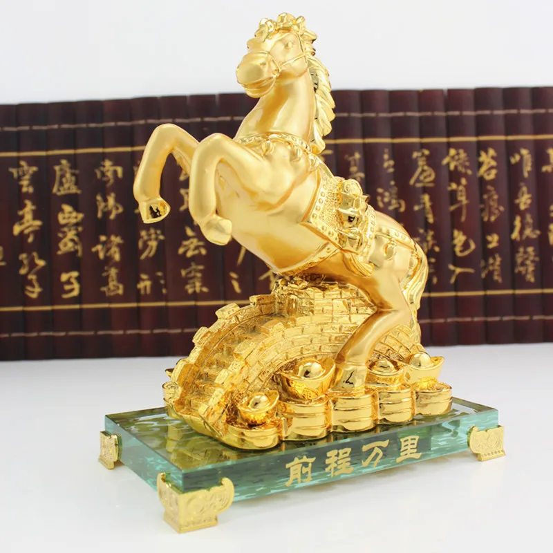 Free shipping Golden zodiac success furnishing articles crystal home feng shui mascot adornment  business commemorative gifts