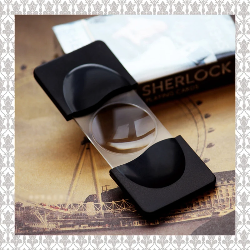 Mini Detective Sherlock Loupe Magnifier magnifying glass Holmes Benedict Cumberbatch Doctor Strange foldable Reading Glass Lens