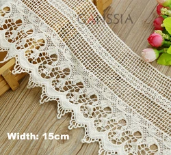 1yard Width:15cm Fashion Cotton Water Soluble Lace Garment Laces Trimming Lace for DIY Embroidered Chemical (ss-4407)