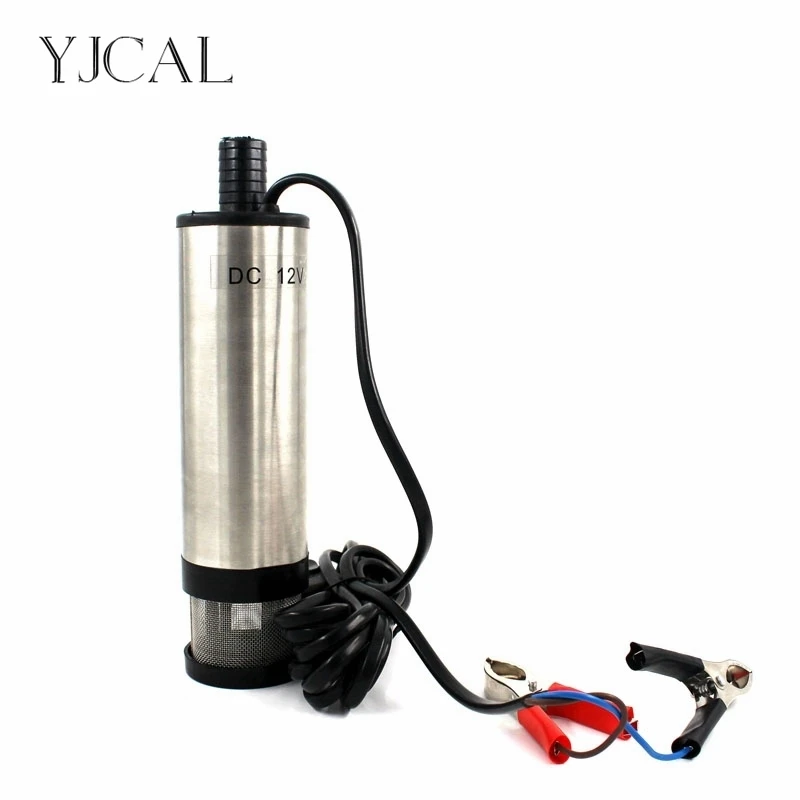 

51mm Stainless Steel Submersible Diesel Electric Water Oil Pump 12V 24V 30L/min Fuel Transfer Oil Suction Pump Refueling Tool