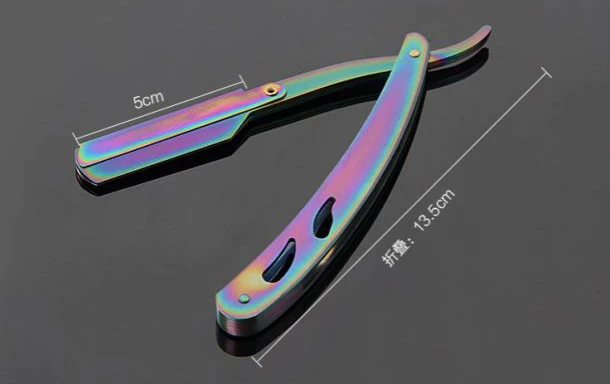 

Color Titanium Vintage Razor Hair Clip Folding Manual Shaving Head Eyebrow Knife Blade Is Small Exible And Easy To Operate Sale