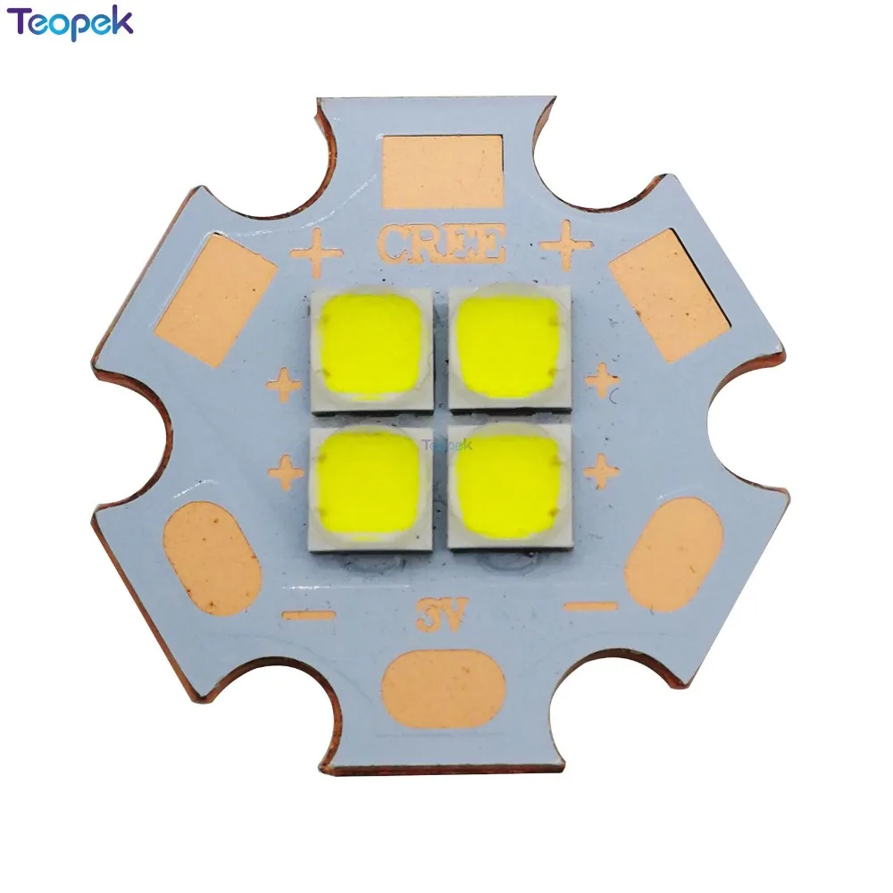 XPL XP-L 4 chipy 36W emiter LED zamiast XHP70 SST-90 3V/6V/12V zimna biała ciepła biała dioda LED z 20MM Cooper PCB