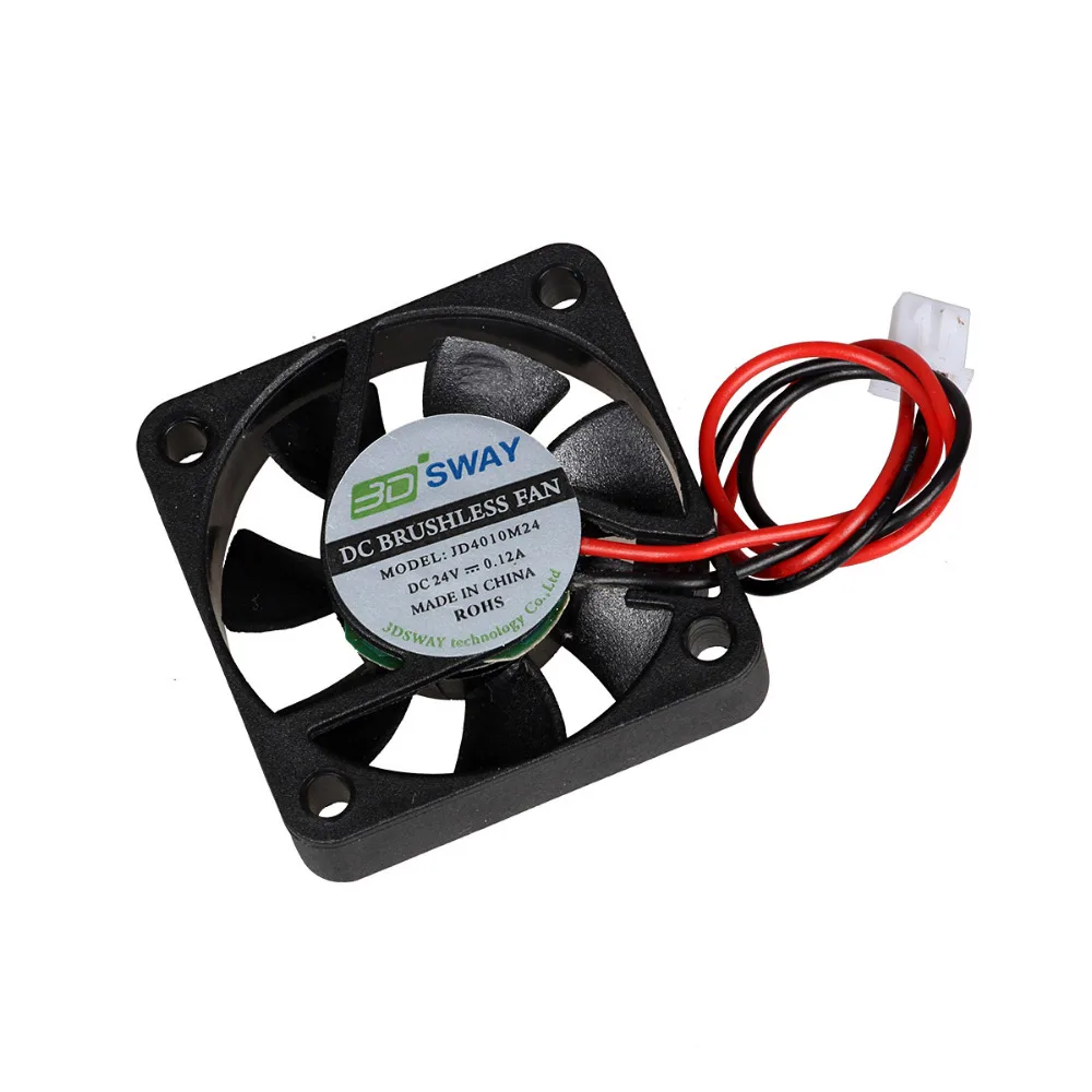 3DSWAY 3D Printer Parts DC 12V/24V Hydraulic Cooling Fan 40*10mm 4010 With XH2.54-2P Wires 150mm Hotend Brushless Cooler Fan