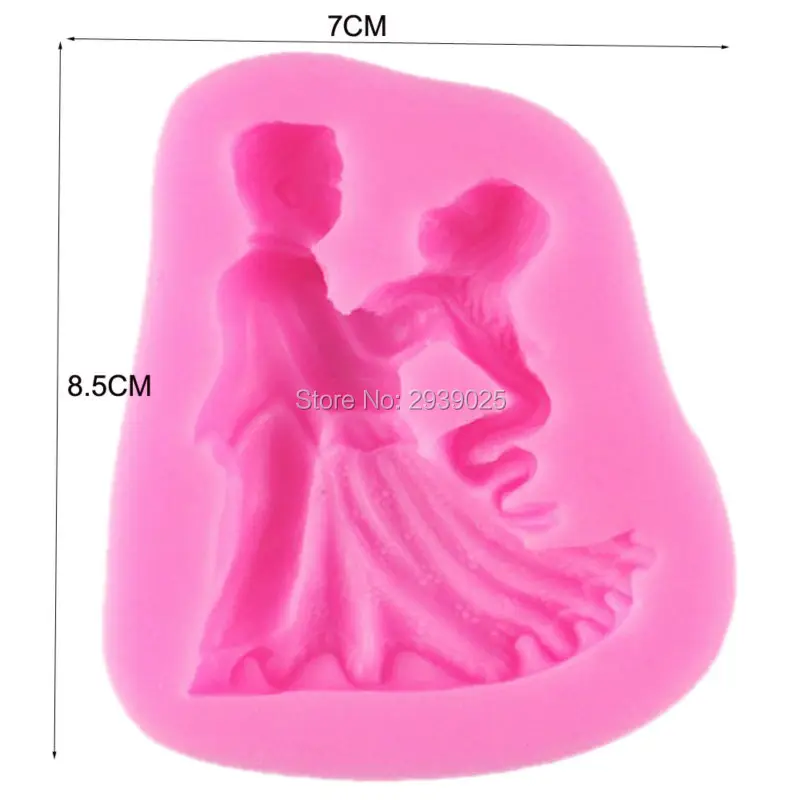 Byjunyeor M394 Wedding Ceremony Couple Bride Groom UV Resin Silicone Mold Fondant Chocolate Candy Lollipop Crystal Epoxy Soft Cl