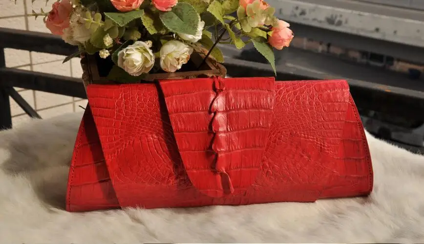 100% genuine crocodile leather skin wallets and purse alligator skin wallets women clutch