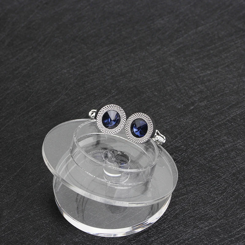 Marke Blau Kristall Kegel Manschettenknöpfe Männer Anwalt Klassische Prismatische Manschette Taste Designer Hohe Qualität Herren Hemd Kegel Manschettenknöpfe – Detail 9