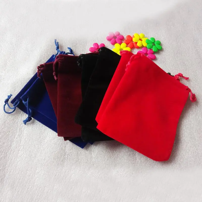 500pcs 10x12cm Jewelry Bags Pouch Velvet Bags Jewellery Pouches Gift Bag For Christmas/wedding Flannel Drawstring Packaging Bag