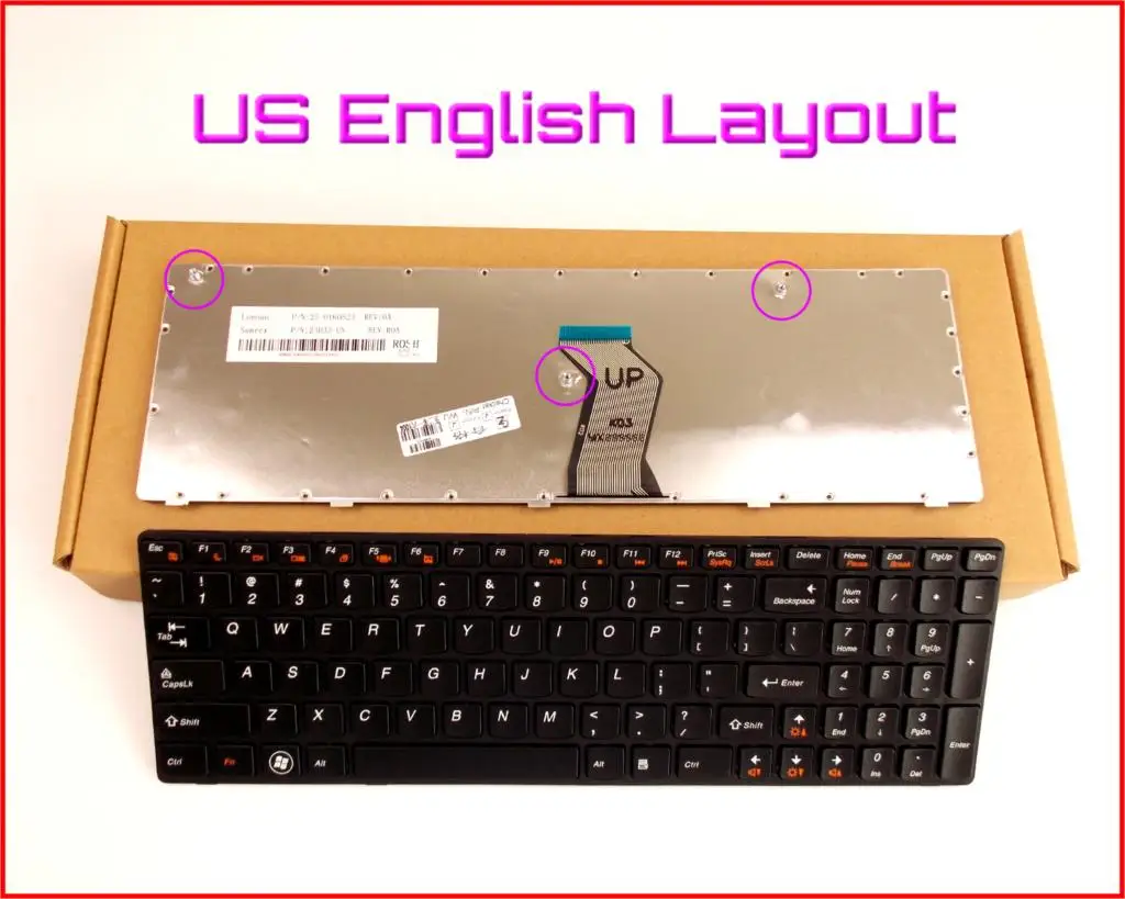 New Keyboard US English Version for LENOVO V109820BS1 NSK-B20SN N4L-US 9Z.N5GSN.001 Z560 Z565A Z565 Laptop With Frame