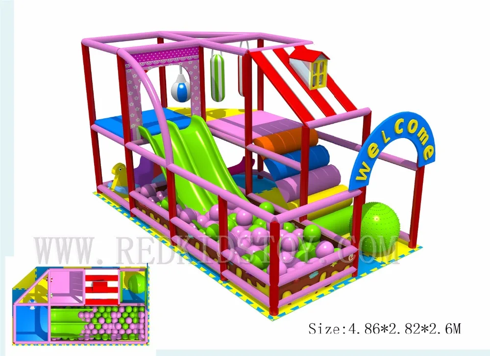 Exported to Chile Custom Made Indoor Toy Land Children Soft Playgrounds With Ball Pool HZ-171226d