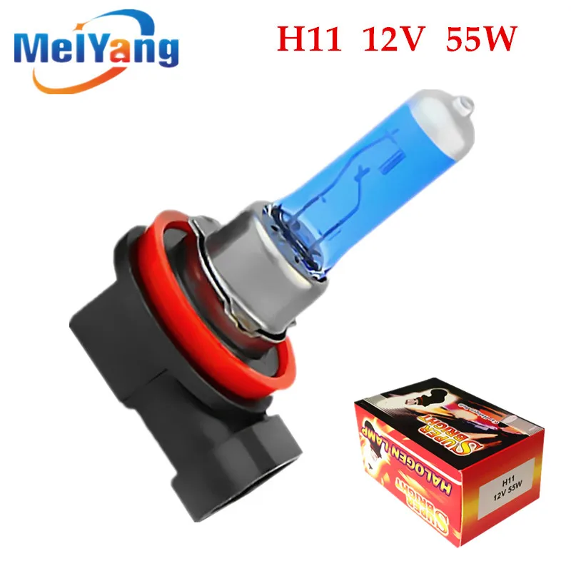 

H11 55W 12V H8 35W Super White Halogen Bulb Fog Lights High Power Car Headlights Lamp Car Light Source parking auto