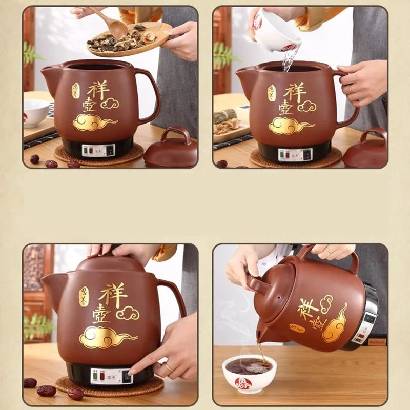 220 V อัตโนมัติจีน Stewing หม้อ 3L/4L/5L เซรามิค Decocting สมุนไพรยาหม้อหุงข้าวไฟฟ้ากาต้มน้ำ