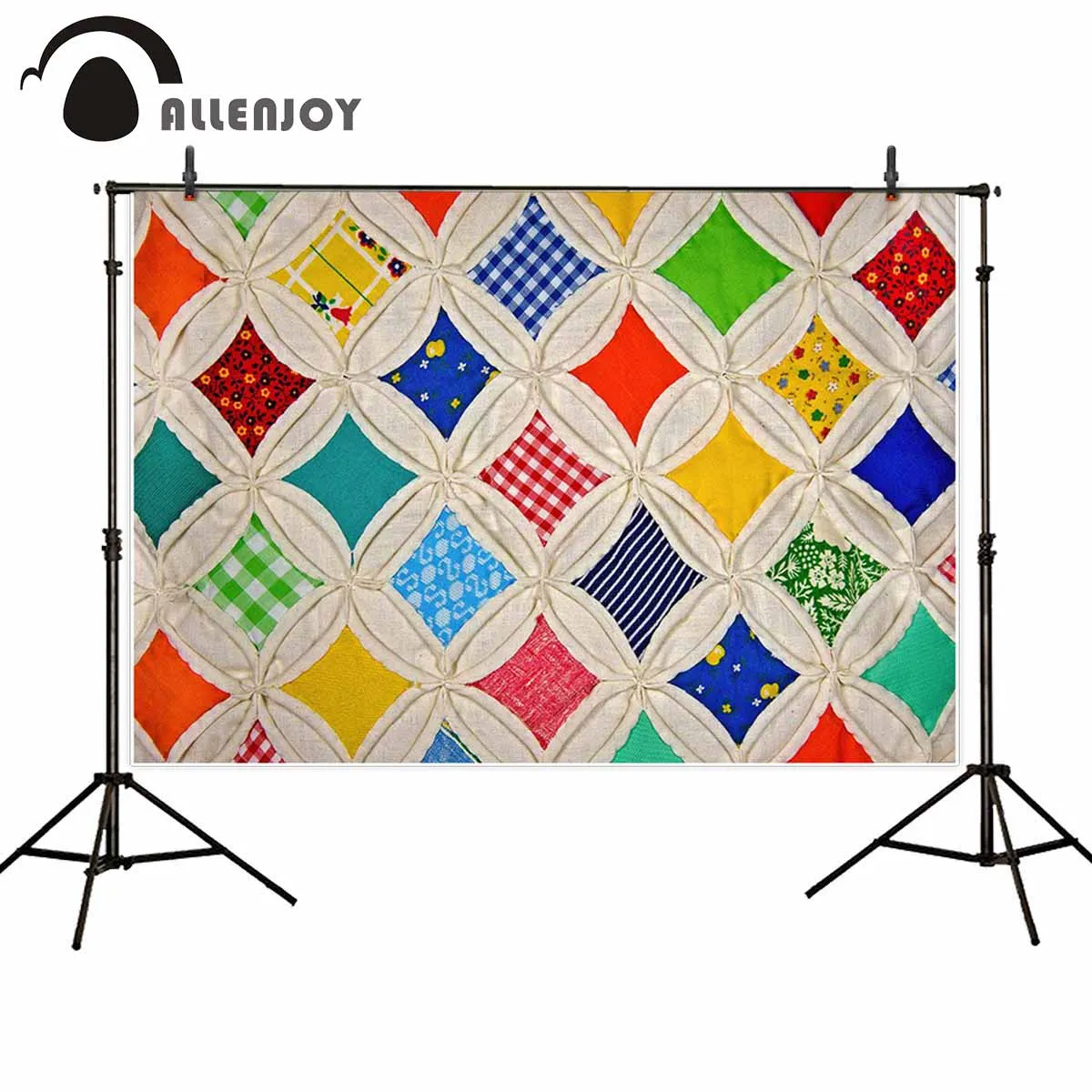 Allenjoy-Fondo para estudio fotográfico, telón de fondo colorido con patrón de edredón, decoración de fotografía, photocall para fotógrafo