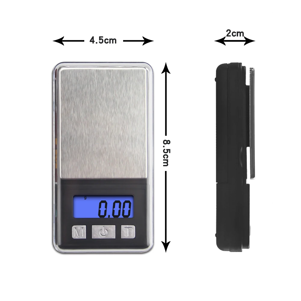 0.01g Digital Pocket Scale Portable LCD Electronic Jewelry Scale Gold Diamond Herb Balance Weight Weighting Scale 100g 200g