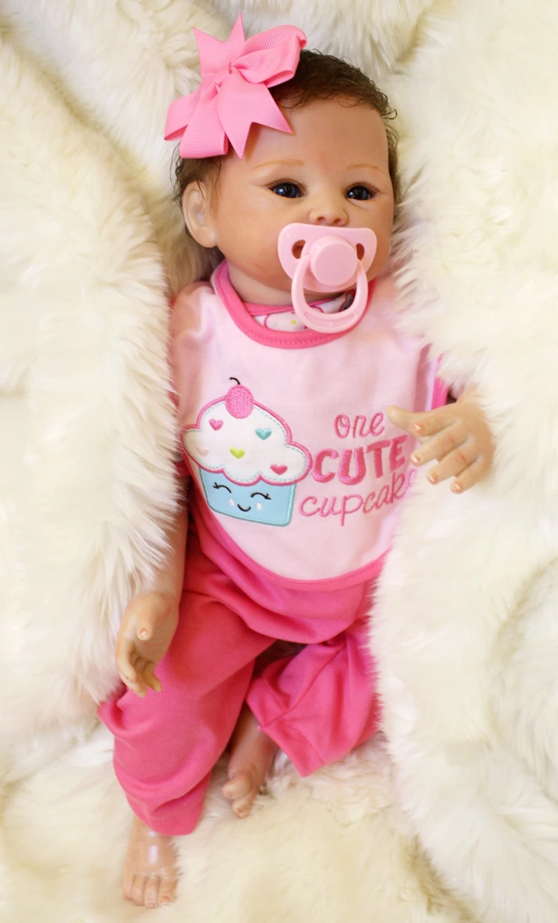 

Reborn Baby Doll 20 Inches Lifelike Newborn Baby Girl Vinyl silicone bebe reborn dolls gift for child toys