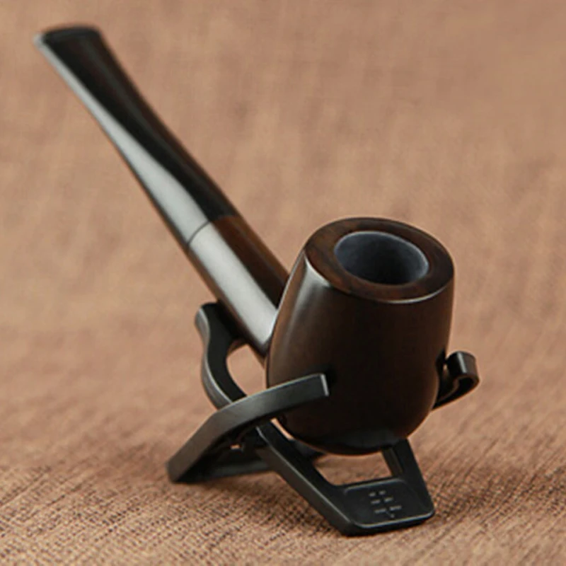 1 Pieces High-grade Ebony Pipe Long Wood Smoking Pipes Wooden Pipe Cigar Gifts Smoke Supplies Wood Pipes for Smoking