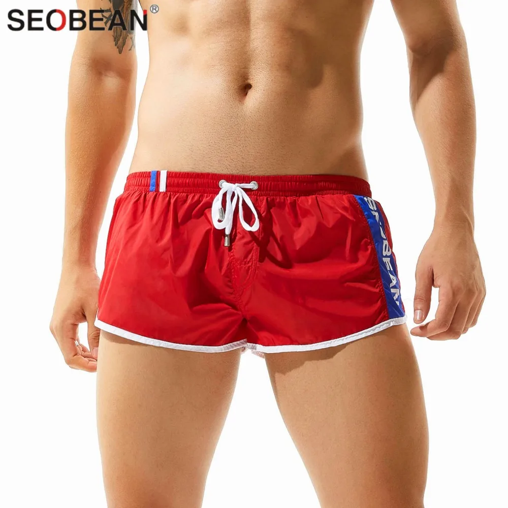 SEOBEAN Herren Bermuda Shorts Strandshorts Marken-Boardshorts Herren Kurze Freizeithosen Fitness Mode Jogger 4 Farben